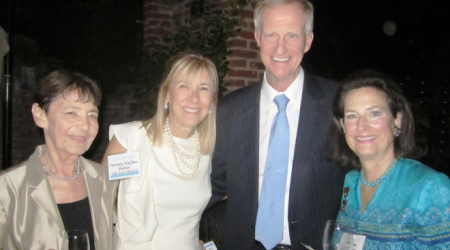 Jessica Townsend (left), Village president with host Nancy Taylor Bubes, Coucilmember Jack Evans and founder Sharon Lockwood