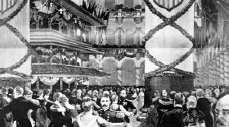 The first Inaugural ball in Washington was thrown for James and Dolley Madison in 1809 at Long's Hotel