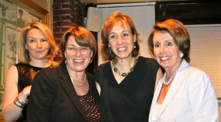 Holly Whidden (Cosmopolitan), Sen. Amy Klobuchar (D-Minn.),Washington Post Fashion Editor Frances Stead Seller and Nancy Pelosi