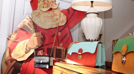 POSTES bags in Jean-Pierre Antiques window