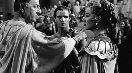 Louis Calhern, Marlon Brando and Deborah Kerr in Joseph Mankiewicz's Julius Caesar (1953)