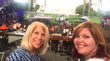 Kandie Stroud and ‘second alto’ Trish Ferrett who also sang backup for Barry
