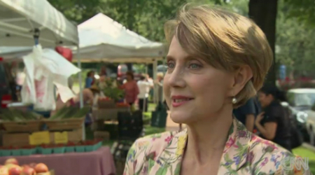 Katherine interviewed by CNN at Rose Park Farmers Market