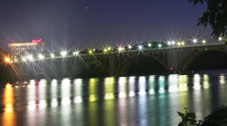 Proposed architectural lighting is intended to better highlight the 1923 bridge’s iconic archways.