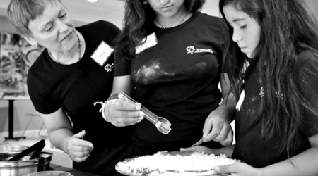 The Lab School hosted a pizza-making event this month.