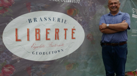 Hakan Ilhan at the site of Liberté 3251 Prospect Street NW