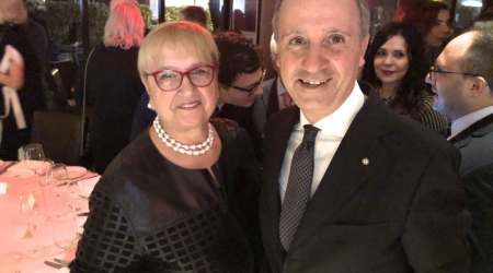 Lidia with Armando Varricchio, The Ambassador of Italy