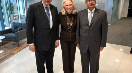 Senator Larry Pressler, Harriet Pressler, Ambassador Husain Haqqani