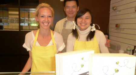 Macaron Princess Taryn Ferguson, Han Kim and Queen Bee Debby Kim
