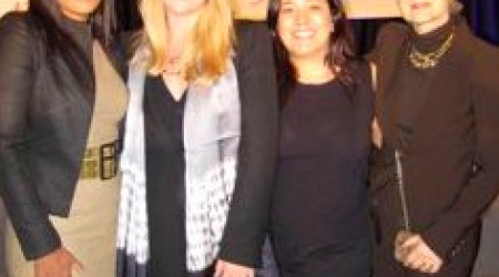 Michelle Cross Fenty, Hayley Gordon Pivato, Pink Jams founder Christa Floresca and Toni Gordon