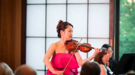 Mayuko Kamio with pianist Noreen Plera