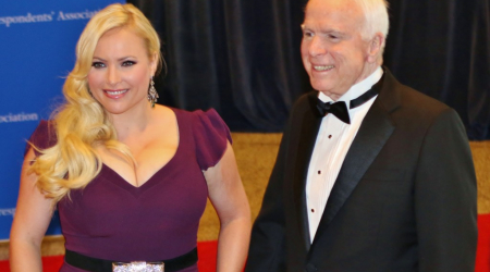 Meghan McCain with Senator John McCain at the WHCAD