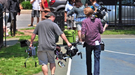 MASN film crew in Rose Park