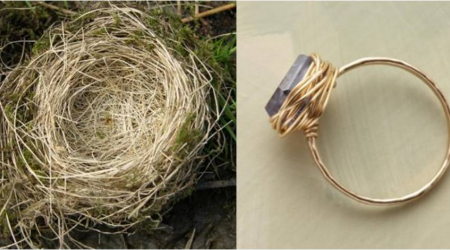 The simple beauty of a bird's nest finds its way to jewelry