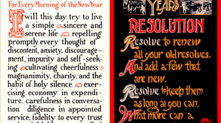 New Year's Resolution Postcards from the Early 20th Century