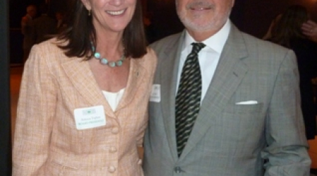 Rebecca Trafton, Dumbarton Oaks Park Conservancy president with Lou Slade