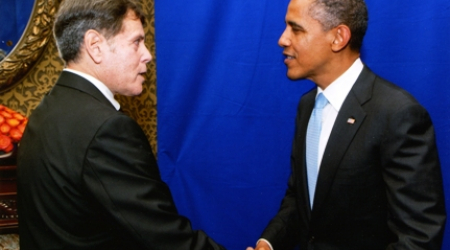 Peter Rosenstein and Barack Obama