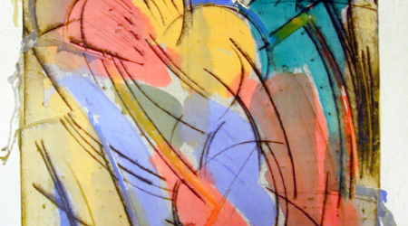 Oleg Kudryashov 1995, drypoint and watercolor