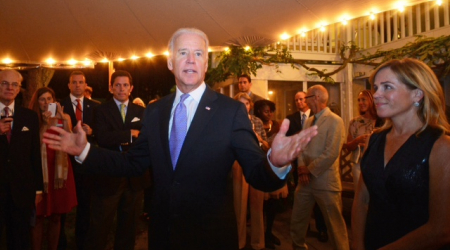 VP Joe Biden and Page Evans