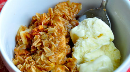 Katherine's Summertime Peach Crisp with Roasted Nuts, Dried Fruit &amp; Ginger
