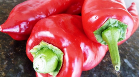 Sweet long red peppers