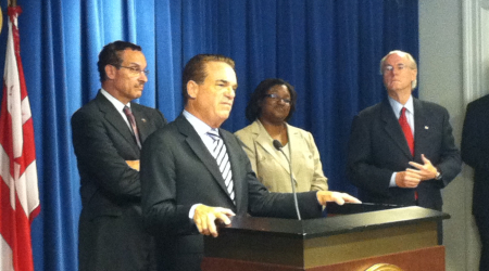 Washington native Herb Miller addresses Mayor Gray's weekly press conference