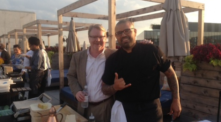 D.C. Central Kitchen CEO Mike Curtin with Pizzeria Orso Chef and Founder Will Artley