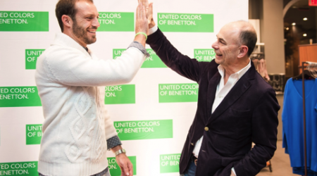 Reed Doughty, Washington Redskin with Ari Hoffman, President and CEO of Benneton USA