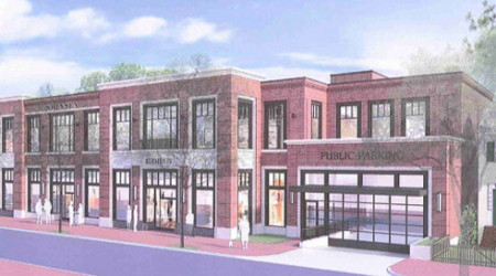 The two-story retail project will replace a parking lot at 3220 Prospect St.