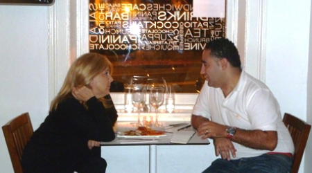 Fran Berk and Rashid Hassouni at Puro Cafe