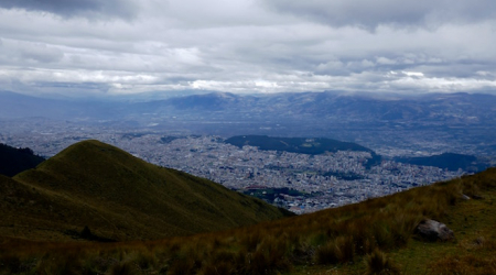 Cruz Loma view on Pinchincha Volcano in Quito
