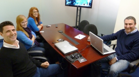 In their Georgetown Headquarters, Claudio Bazzichelli, Meghan Apfelbaum, Dina Nawas and Luca Pivato