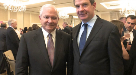 Dr. Robert Gates and Peter Bergen