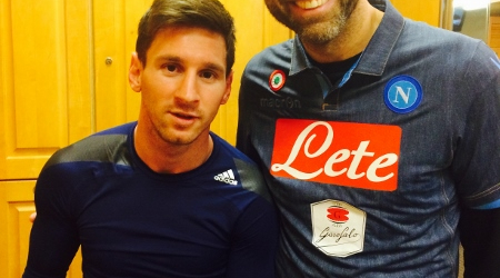 Lionel Messi (left) and Pasquale DePandi