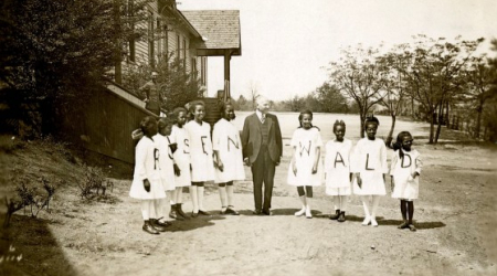 Julius Rosenwald with students