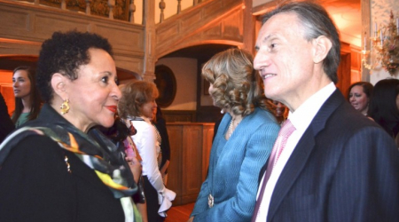 Sheila Johnson and Ambassador Bisogniero