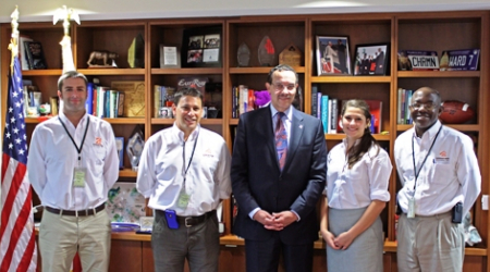 Nick Thomas, Daniel Steinkoler, Mayor Vincent Gray, Katie Kundrotas,  Emmanuel Ogundipe