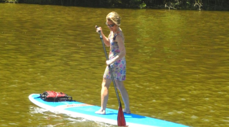 Katherine Tallmadge Paddle Boarding on a very hot 4th of July, 2013 on the Miles River