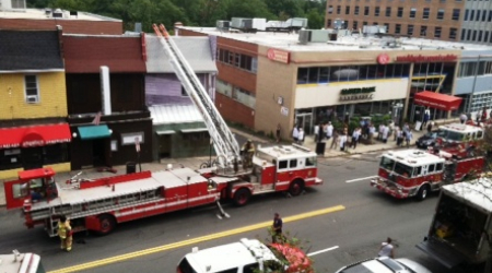 Fire truck in Glover Park