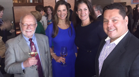 Finance expert Bert Ely, WHF President Anastasia Stull, DLA Piper&#039;s Kearstin Meadows, and NewOak&#039;s Chad Burhance at DelFrisco&#039;s