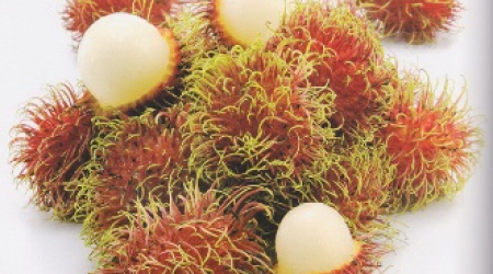 Rambutan, edible tropical fruit