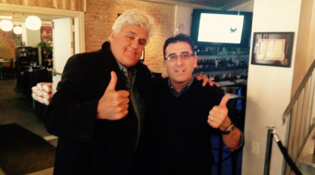 Jay Leno (left) &amp; GM Vittorio Rosso