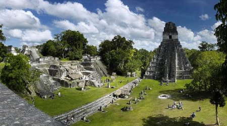 The Mayan fire ceremony held in Tikal on December 21, 2012, took place in the main plaza in front of Temple of the Great Jaguar