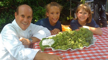Chef Todd Gray with the harvest