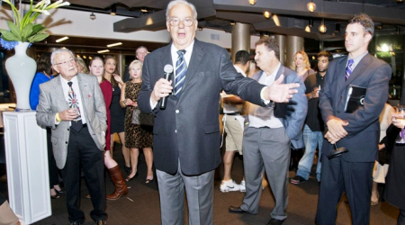 Tony Cibel, founder of Tony and Joe's welcomes guests