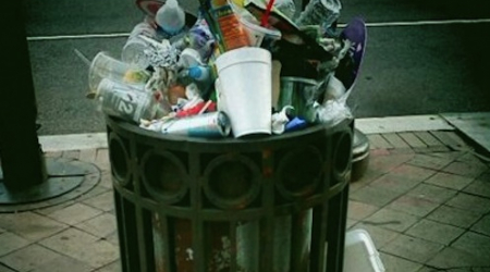 Trash piles up, even in the heat