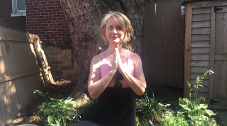 Katherine Tallmadge doing Tree Pose