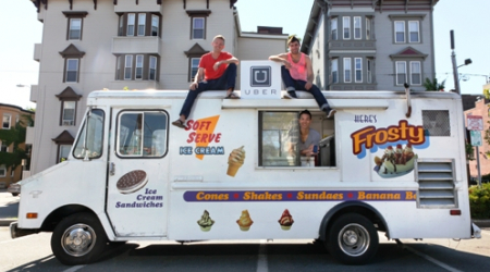 Uber Ice Cream Truck in Boston