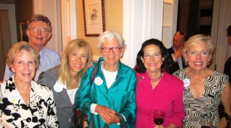 Enjoying the party:  Leslie Smith, Kevin Delany, Nancy Taylor Bubes, Ann Satterthwaite, Sharon Lockwood, Vicki Campbell.