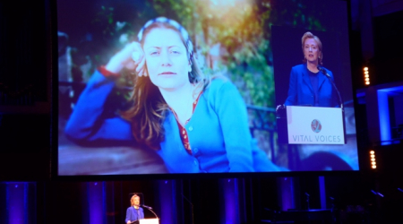 Vital Voices Founder, The Honorable Hillary Rodham Clinton speaking about Razan Zaitouneh